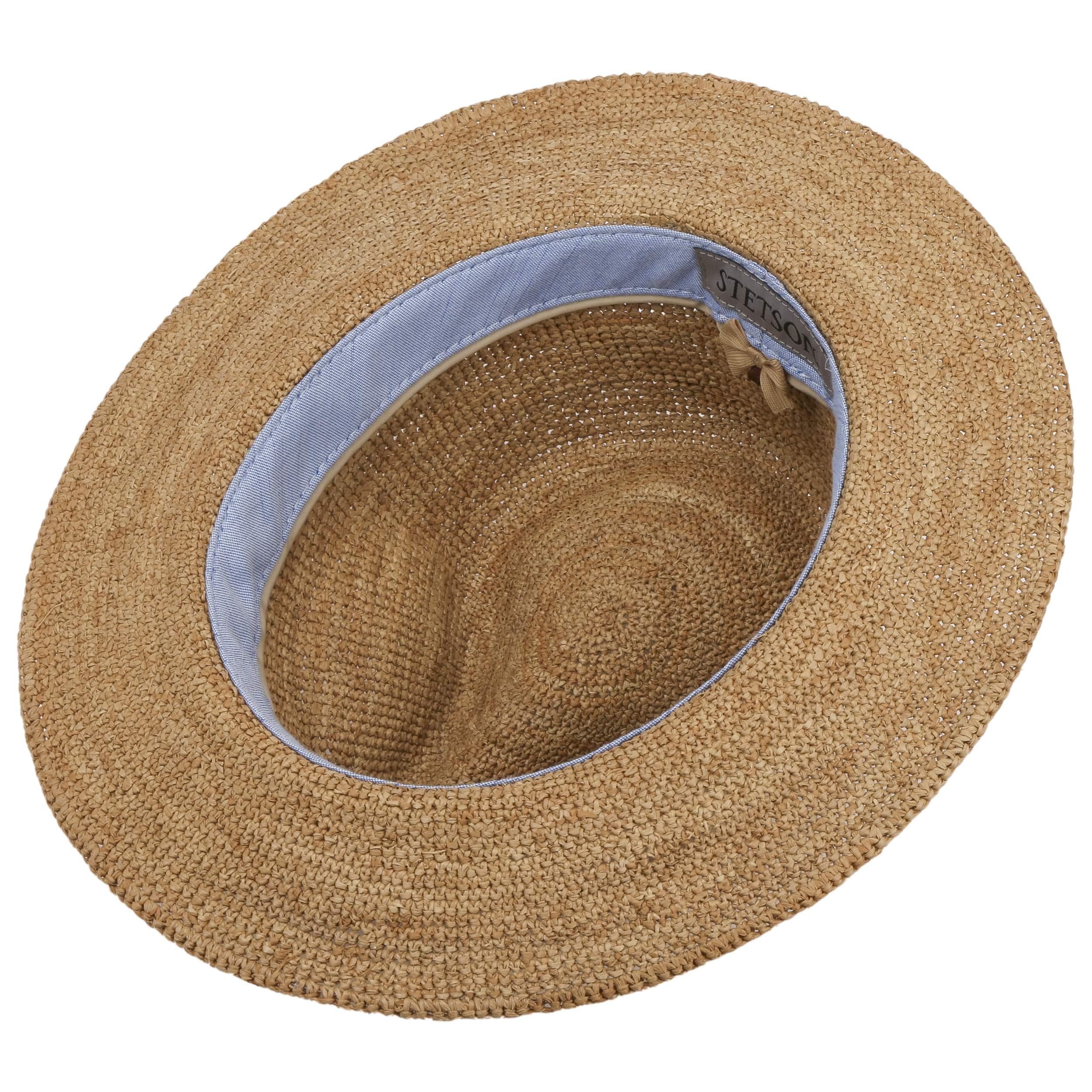Stetson Crochet Rollable Traveller Strohhut Made in France Unisex Sommer