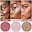 FOCALLURE Blush and Highlighter Palette,3 in 1 Makeup Powder, Cruelty-Free Matte, Shimmer Illuminator for a Glowing Look,03
