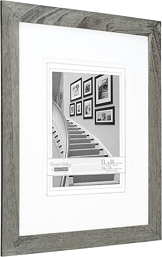 Miniatura 2 de Malden International Designs Manhattan - Marco de fotos con paspartú, 10 x 1311 x 1416 x 20 pulgadas, color gris