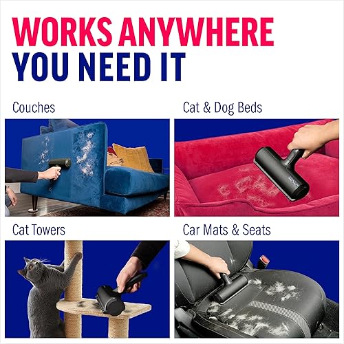 Miniatura 6 de Chom Chom Roller Removedor de pelo de mascotas y rodillo de pelusa reutilizable - Removedor de pelo de gatos y perros ChomChom negro para muebles,