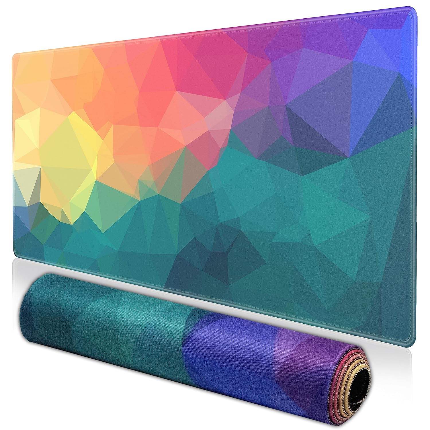 Extended Gaming Mouse Pad (80cm x 30cm x 0.3cm) Extra Large Gaming Mouse Mat for Gamer, Waterproof Office Desktop Mat (Abstract-5)