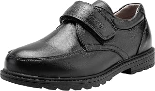 Boys Leather School Uniform Oxford Shoe Kids Black Loafer Slip-On Dress Shoes(Little Kid/Big Kid)