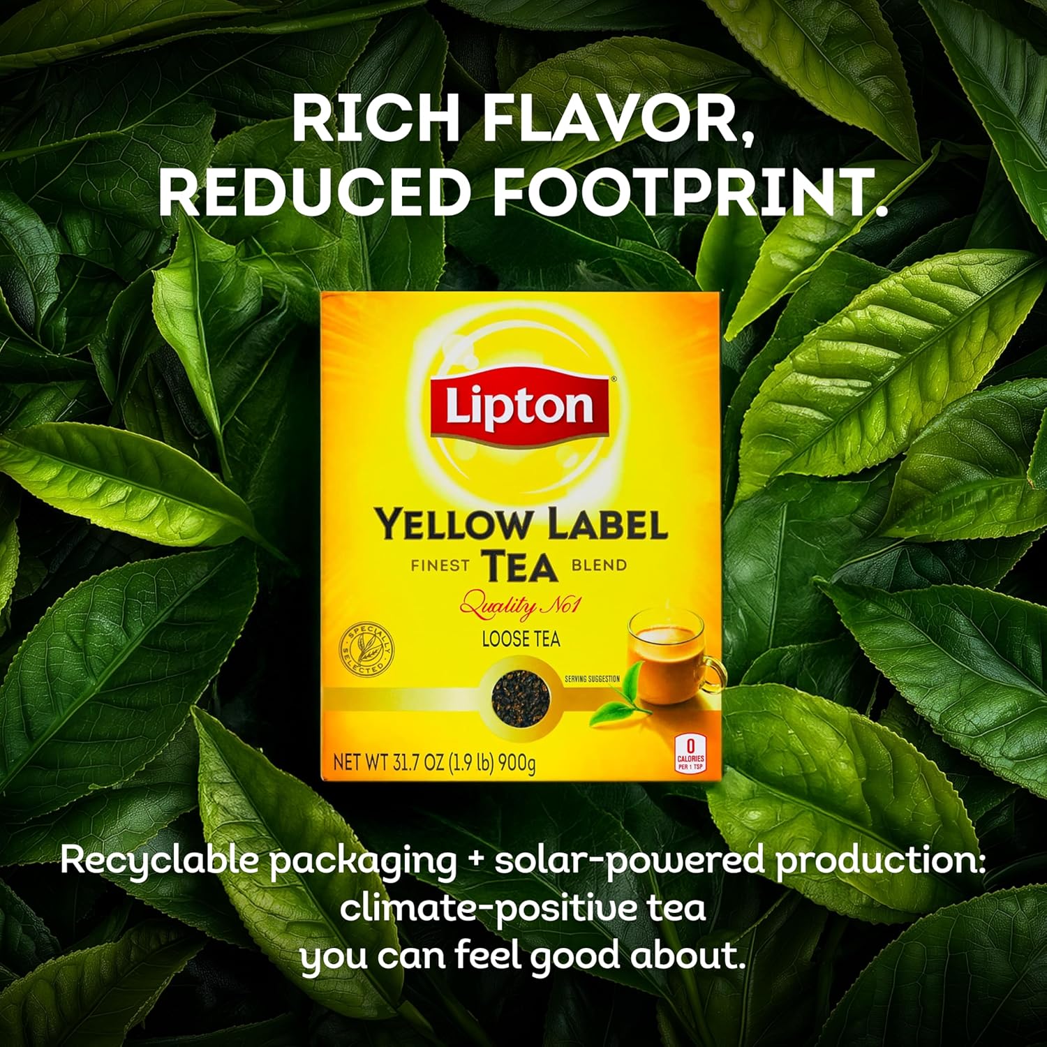 Lipton Yellow Label Finest Blend | Loose Tea | Premium Quality | Black Tea | Compatible for Strong Chai | 900 Grams (Pack of 1)