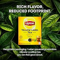 Vista 9 de Lipton Yellow Label International Blend Té premium Té negro Sabor rico para Chai tradicional Té suelto 31.75 oz (paquete de 1)