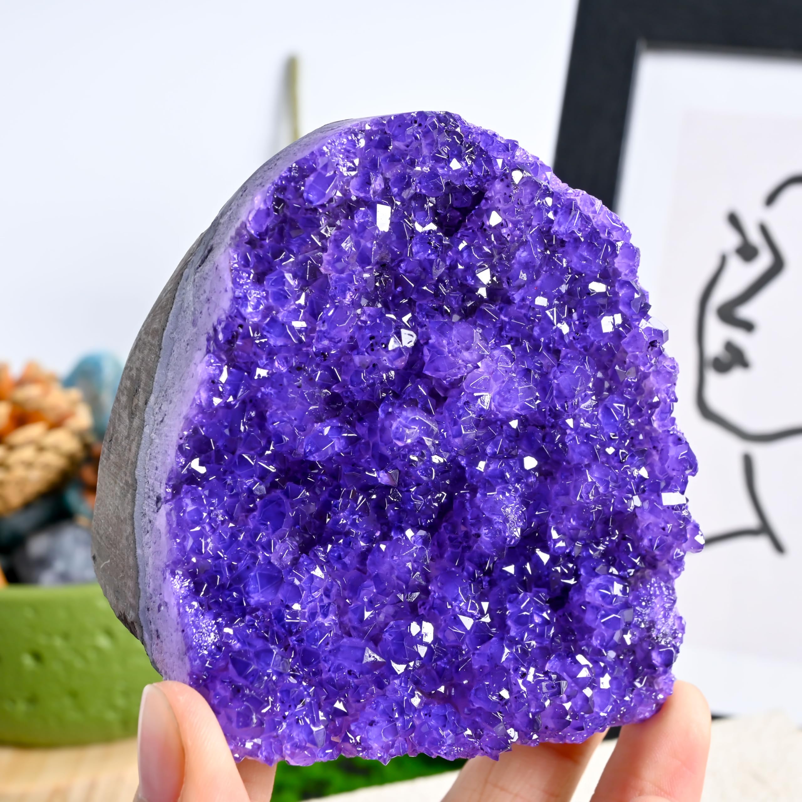 Purple Geode Cluster 300-400g (0.66-0.88lb) 5-10cm – CrystalHola Spiritual Crystal, Home & Office Decor, Cathedral