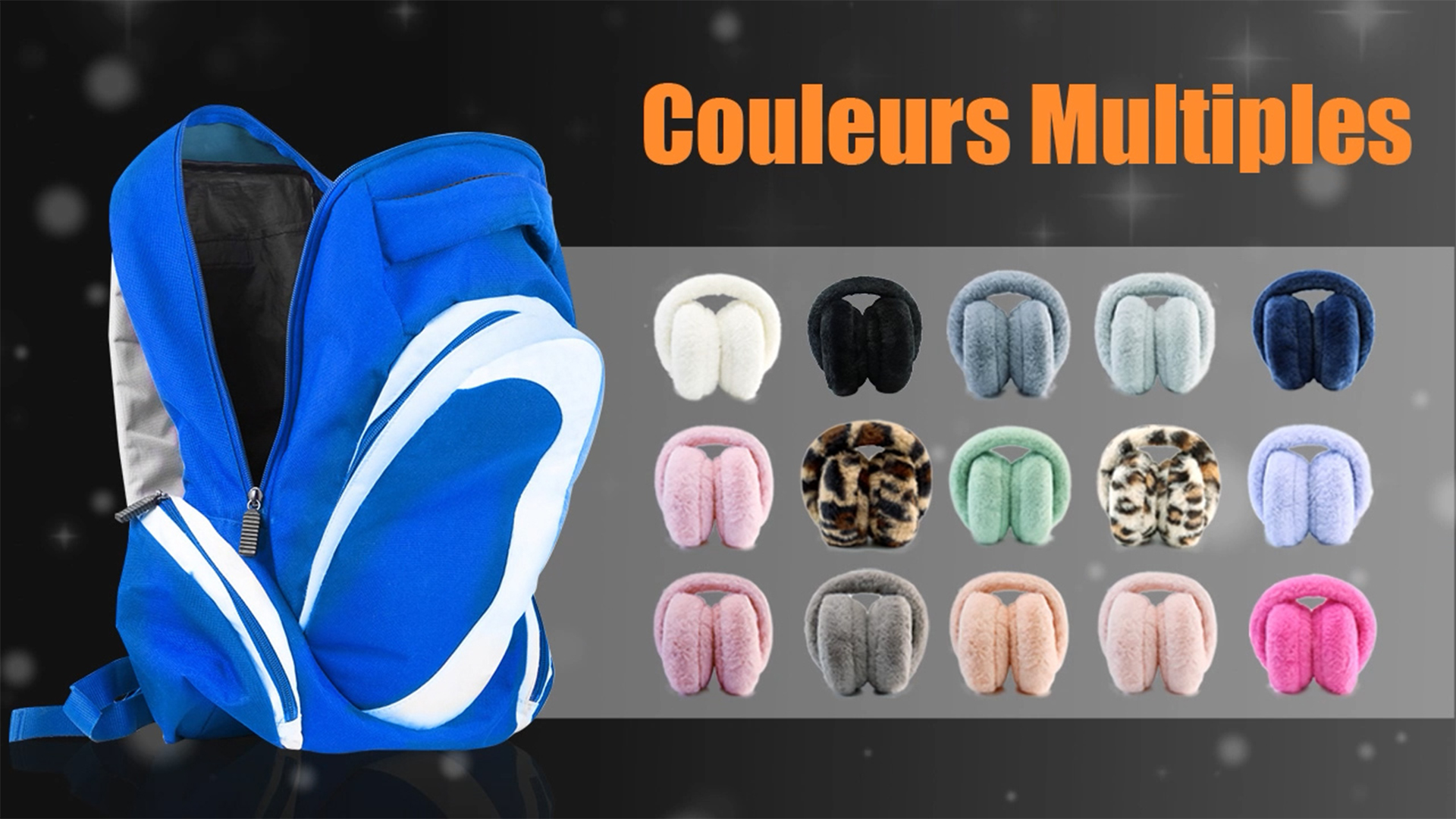 Cache-Oreilles Hiver RoySmart - Peluche Douce, Pliable Et Réglable | Anti-Froid Homme Et Femme