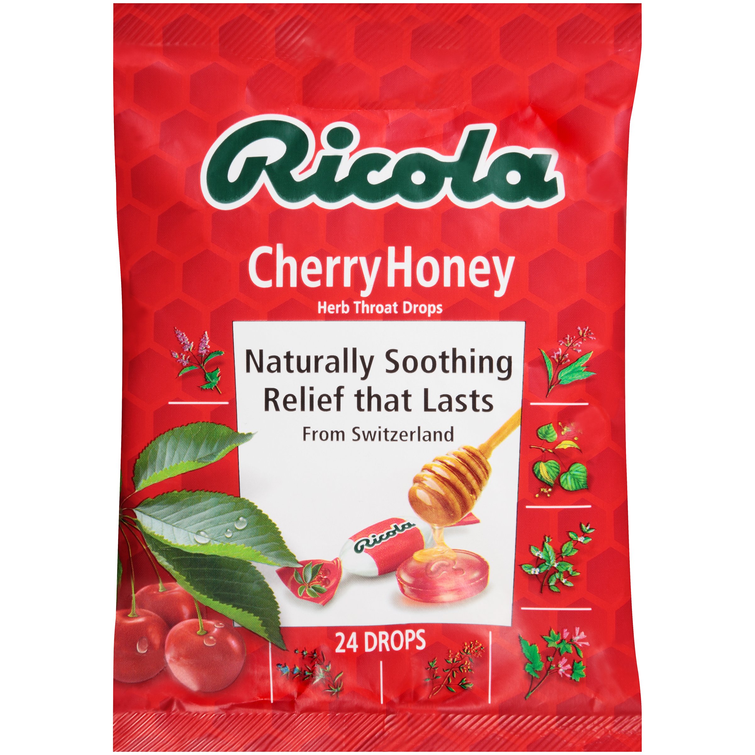 Ricola Throat Drops, Cherry Honey 24 Drops (Pack of 1)
