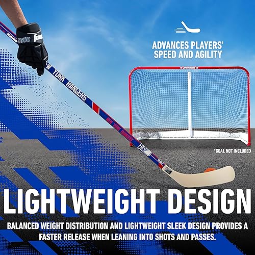 Vista 208 de Franklin Sports NHL Team - Palo de hockey callejero de vinilo de 48 pulgadas Pittsburgh Penguins