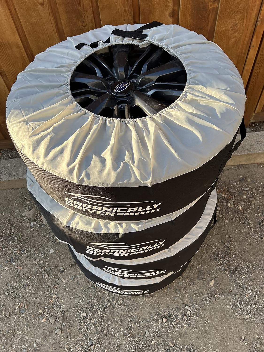 Tire Totes, Bags, Seasonal Storage and Easy Transportation for Tires from 15'' to 31'' - Set of 4 Bags (One Size Fits All) (V1.1)