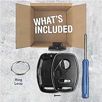 Vista 2 de KeylessOption Funda de repuesto para llavero para Honda 2002 2003 2004 2005 2006 2007 2008 2009 2010 2011 2012 2013 2014 2015 2016 2017 Honda Remote