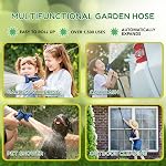 200ft Toile de jardin avec 10 Buse de pulvérisation de fonction, tuyau de jardin extensible, 3/4" facile d'enlèvement Connecteur en laiton solide, tuyau d'eau flexible, matériau extra durable, noir et bleu par Luft