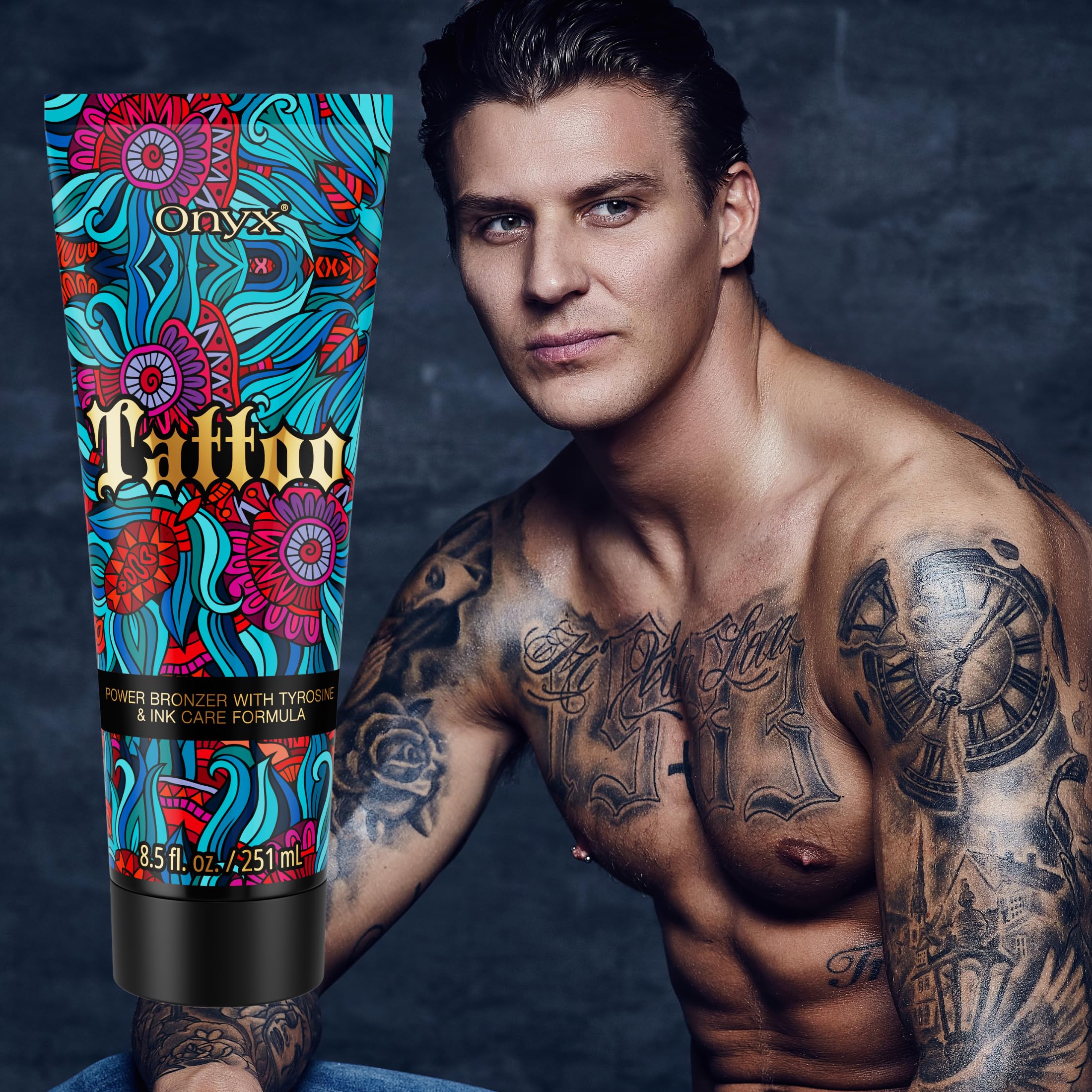 Onyx Tattoo Protect Sunbed Cream 8.5oz | Tanning Accelerator for Tattoo  Care | Deep Hydration \u0026 Long-Lasting Colour Protection | Streak-Free \u0026  Fast-Absorbing Formula | Indoor \u0026 Outdoor Use | Even Tan – BigaMart, image size:2200x2200