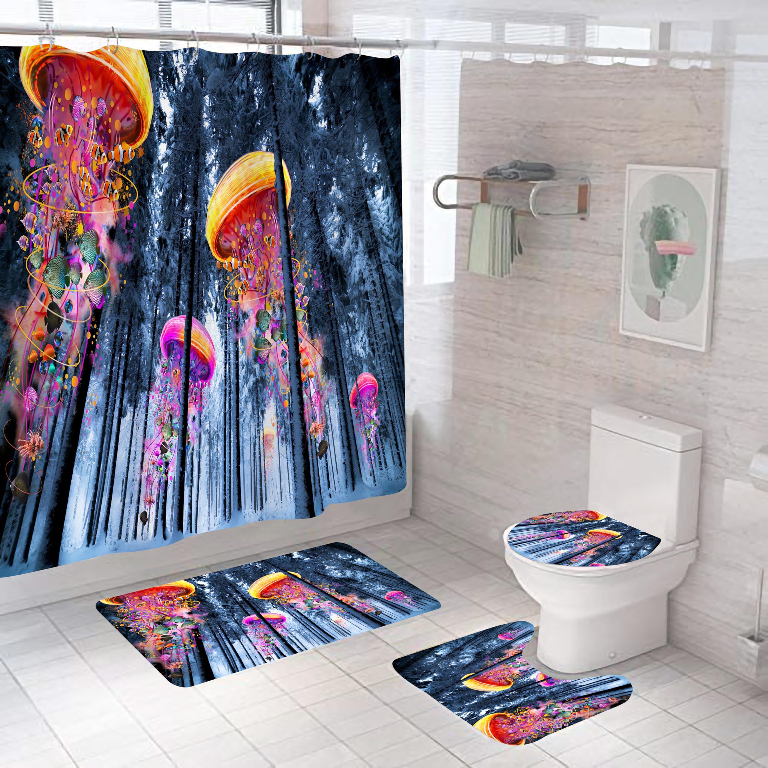 Alfombras de baño de secado rápido alfombrilla antideslizante 45x75 y juego de tres piezas tipo U