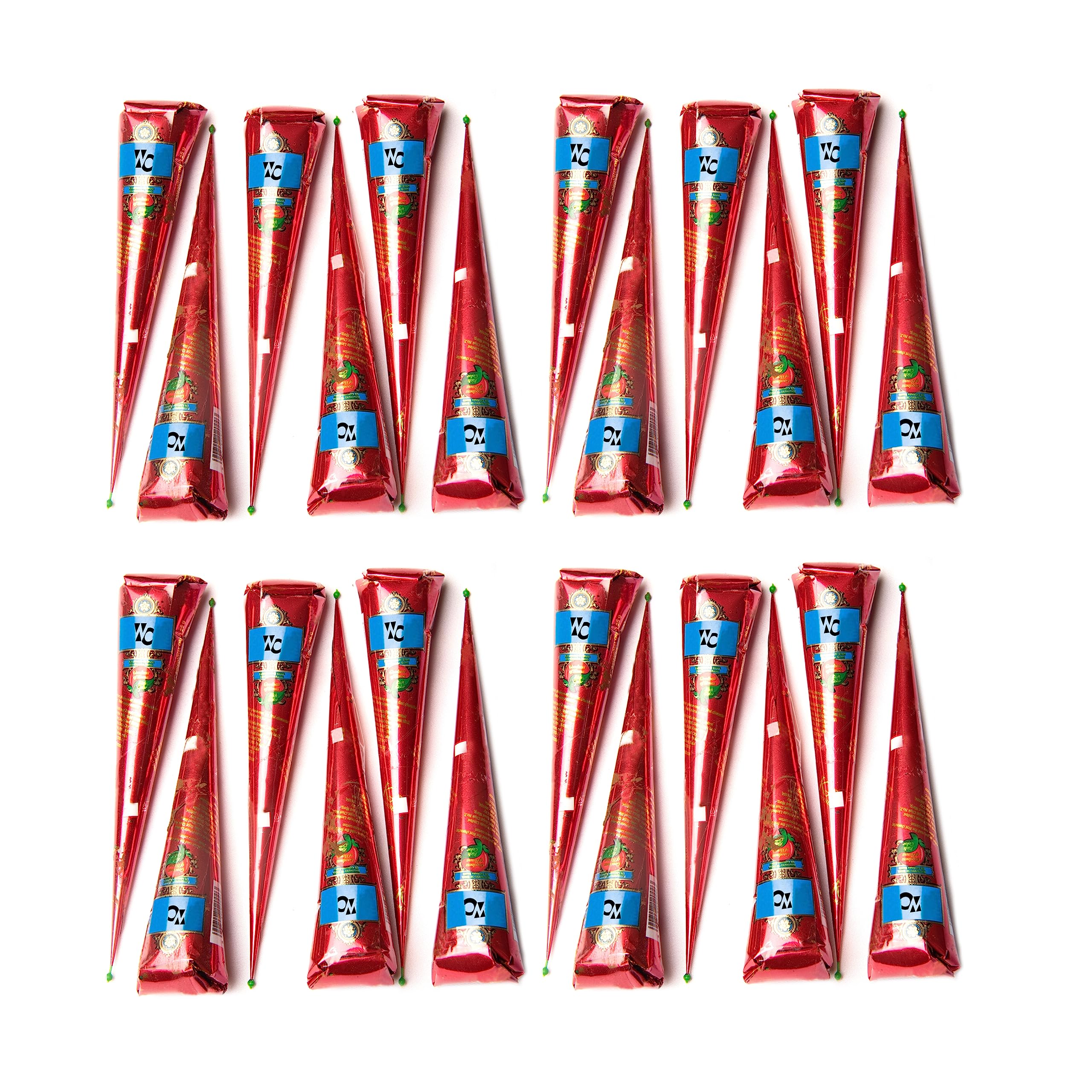 Wonder CareALL Natural Body Art Ready to Use Organic Temporary Tattoo C.O.N.E.S - with FREE All Natural Hair Colour 25g-24 Pack