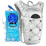 Zavothy Hydration Backpack with 2L Water Bladder, Lightweight Hydration Pack for Cycling, Running, Biking and Hiking Silver