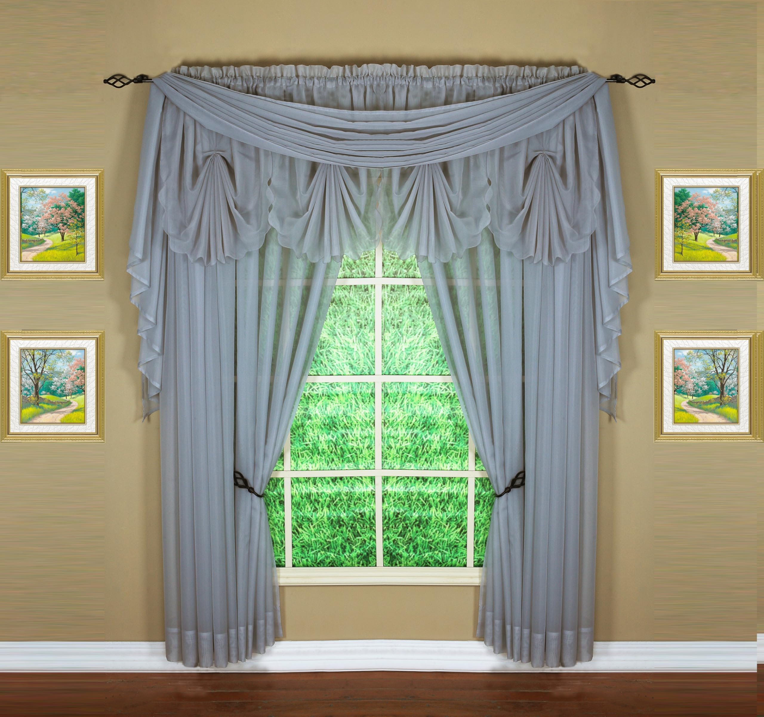 Today's Curtain Emelia Original Voile Panel 108", Grey, 60" W x 108" L โ image 1