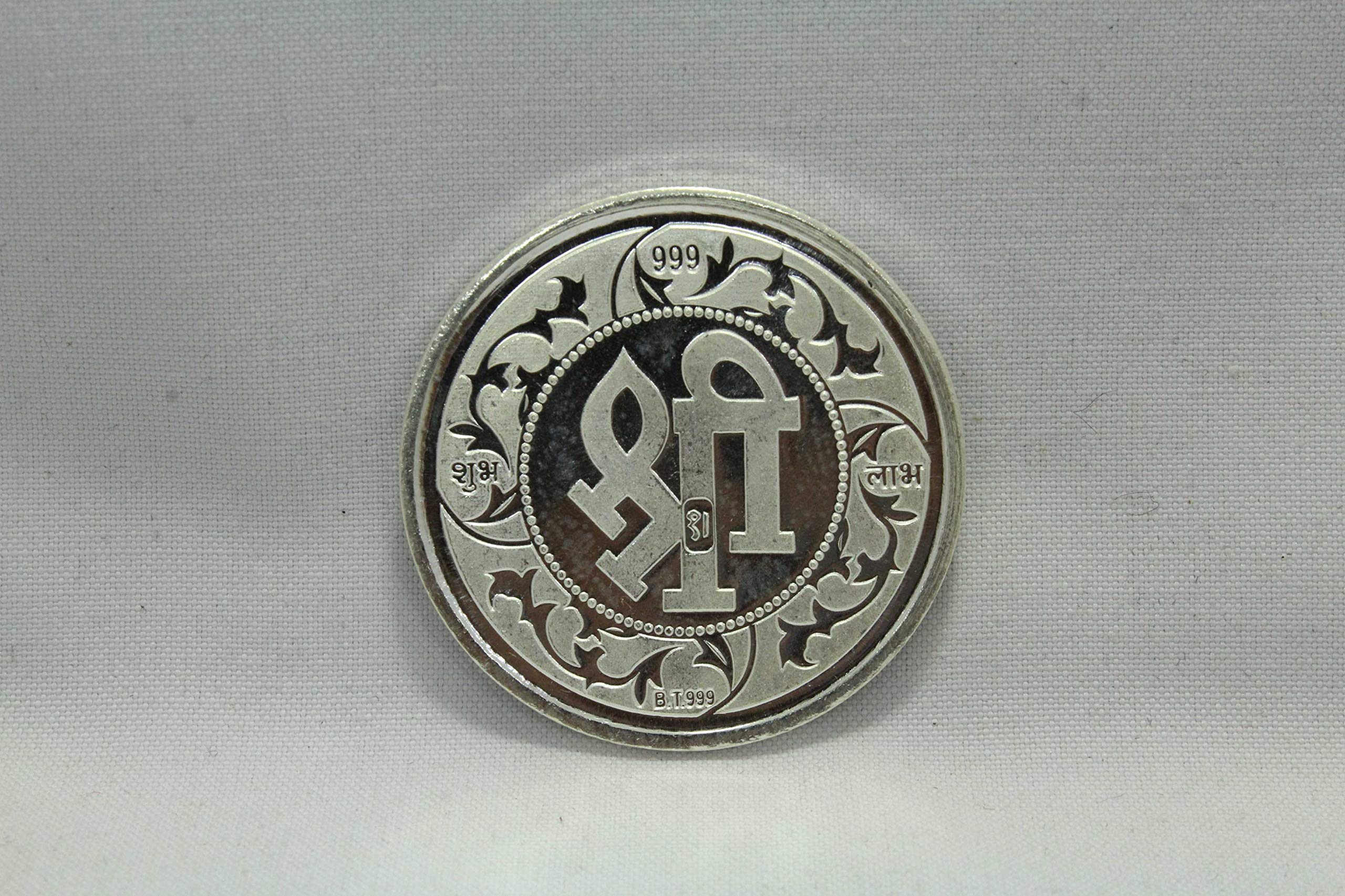 PH ARTISTIC Pièce de monnaie religieuse en argent fin 999 déesse indienne Laxmi Shree avec boîte cadeau
