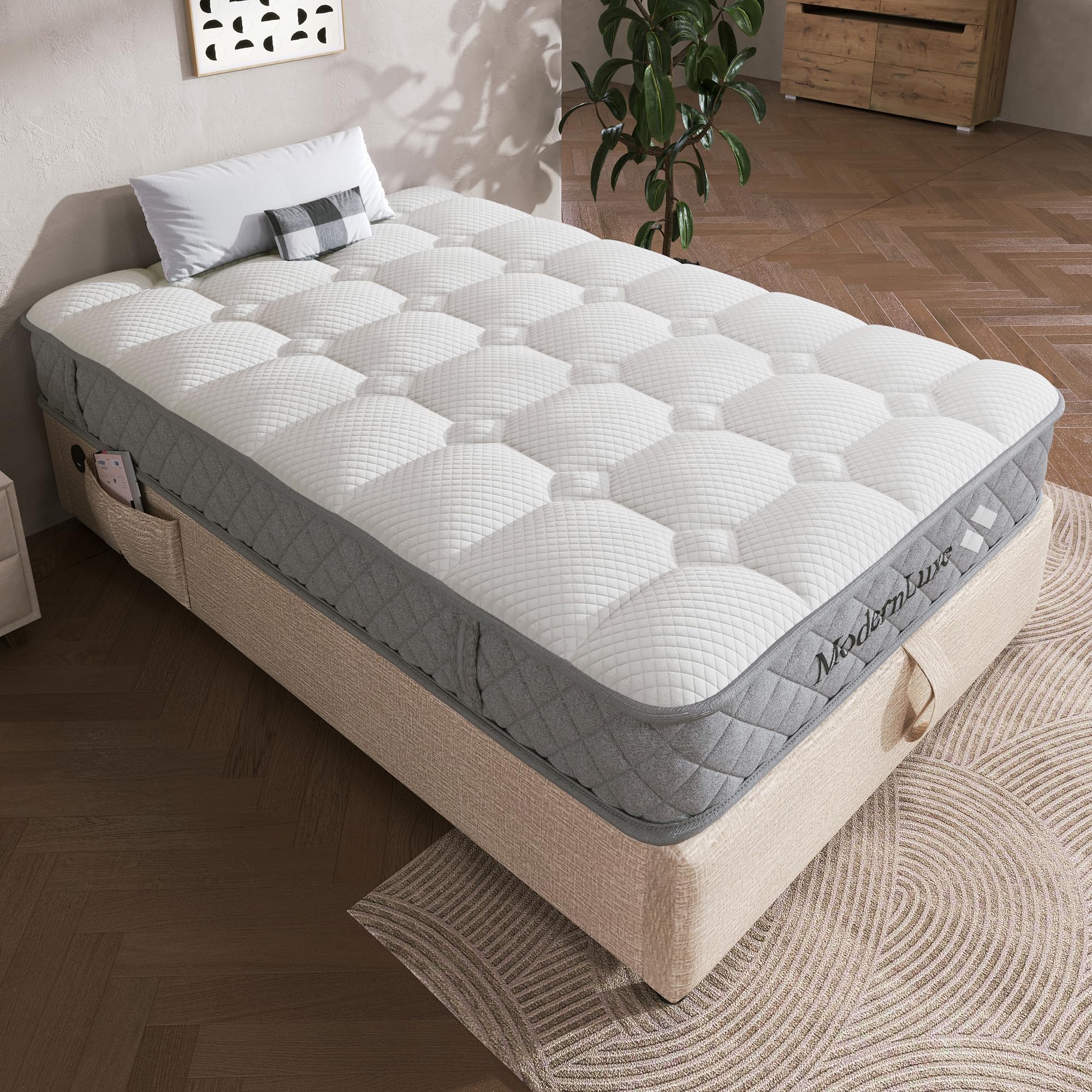 Orthopädische 7-Zonen Taschenfederkernmatratze 90x200x20 cm H3 - Kaltschaum Matratze 20cm hoch, Rollmatratze Atmungsaktiv & Geräuschlos, Oeko-TEX, Ergonomisch für Seitenschläfer (90x200 cm)