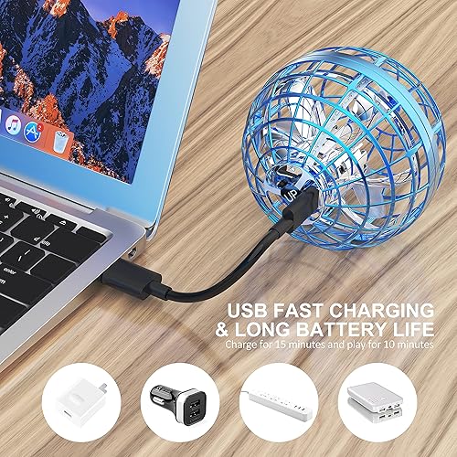 Miniatura 42 de LEMATRIX Juguete de bola de orbe volador 2024, bola flotante Boomerang Fly Fidget Spinner, juguetes geniales regalos para niños y niñas de 6, 7, 8