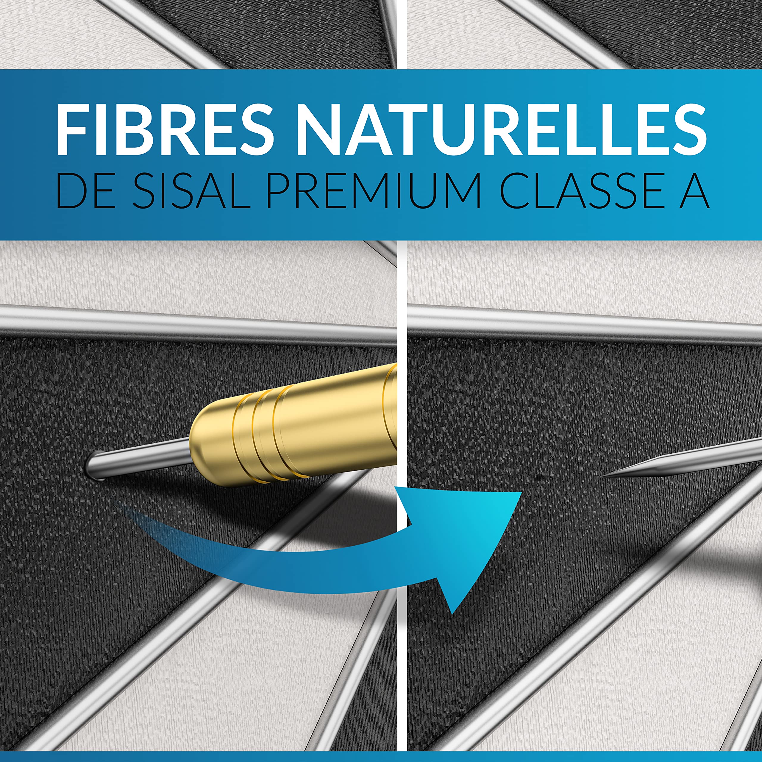 DartPro Jeu de fléchettes - Professionnel en sisal autorégénérant avec fils extra fins