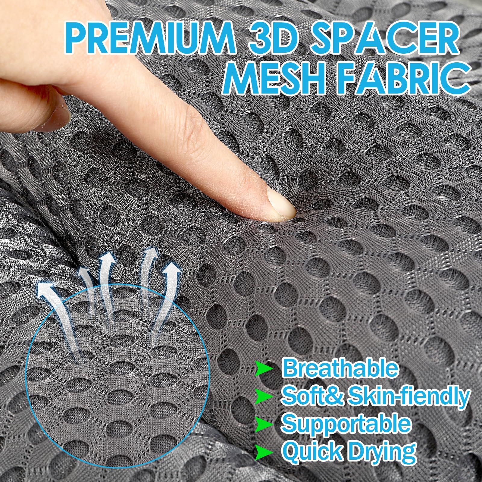 Almohada Bañera, Malla 4D Almohada de Baño, Almohada para Bañera con 6 Ventosas Antideslizantes, Reposacabezas Ergonómico, Puede soportar la Cabeza, el Cuello, la Espalda, para Bañera de Hidromasaje