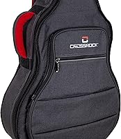 Vista 5 de Crossrock Estuche para guitarra con acolchado de 10 mm para guitarras eléctricas de 16" Archtop/cuerpo hueco/Jazz - Bolsa ligera para conciertos