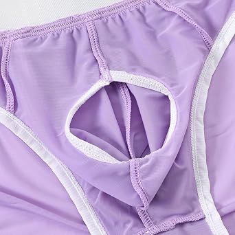 Men's Sexy Underwear Briefs Separate Testicles Support with Pouch Transparent Briefs Underwear for Men