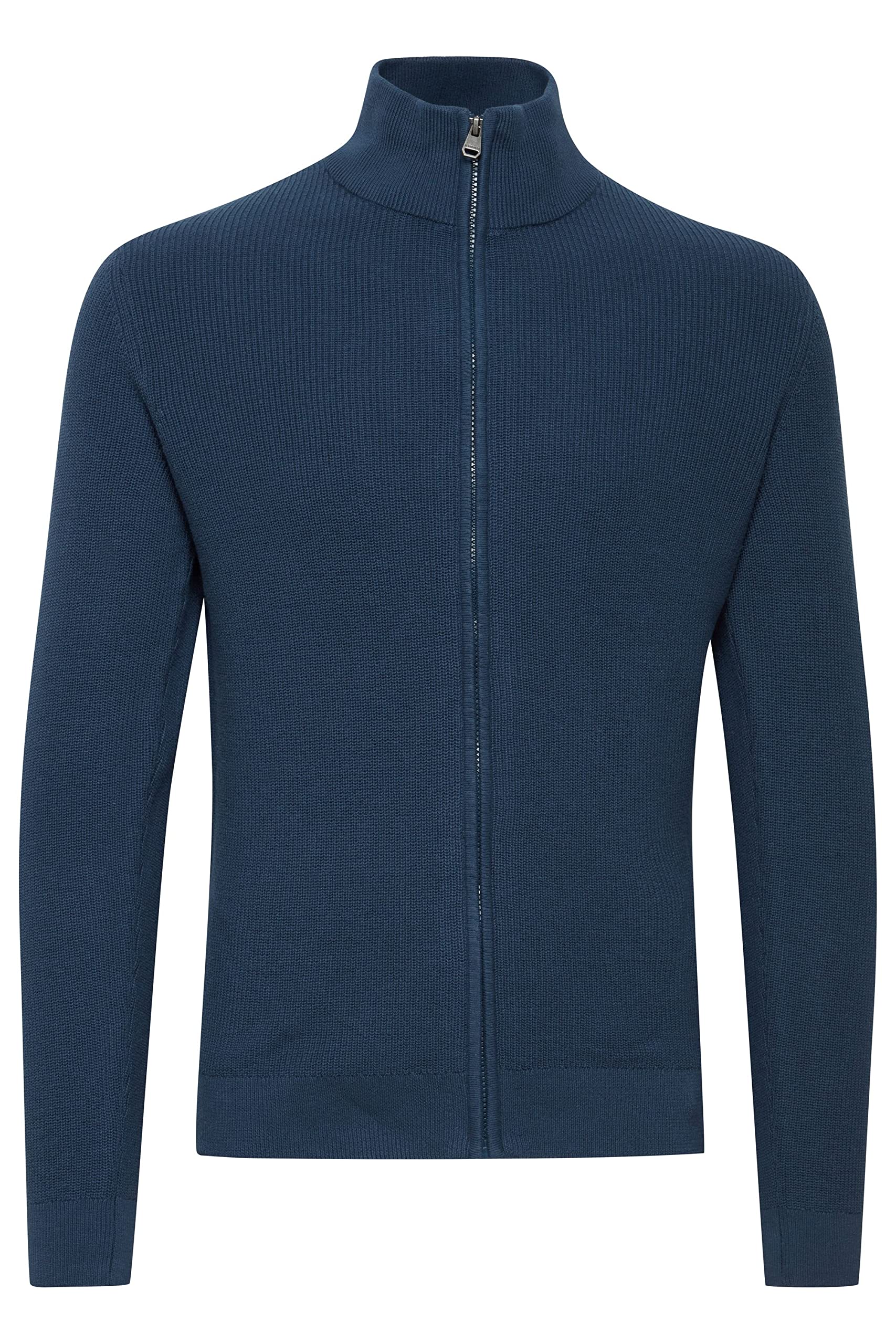 11 Project PREdu Herren Strickjacke Cardigan Feinstrick Strickjacke mit Stehkragen und Reißverschluss