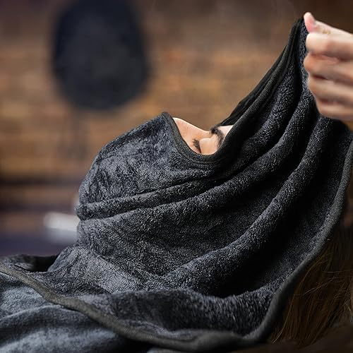 Miniatura 8 de Fushay Toallas de microfibra de alta calidad, paquete de 5, ideales para esteticistas, barberos, salones de belleza, extra gruesas, de alta