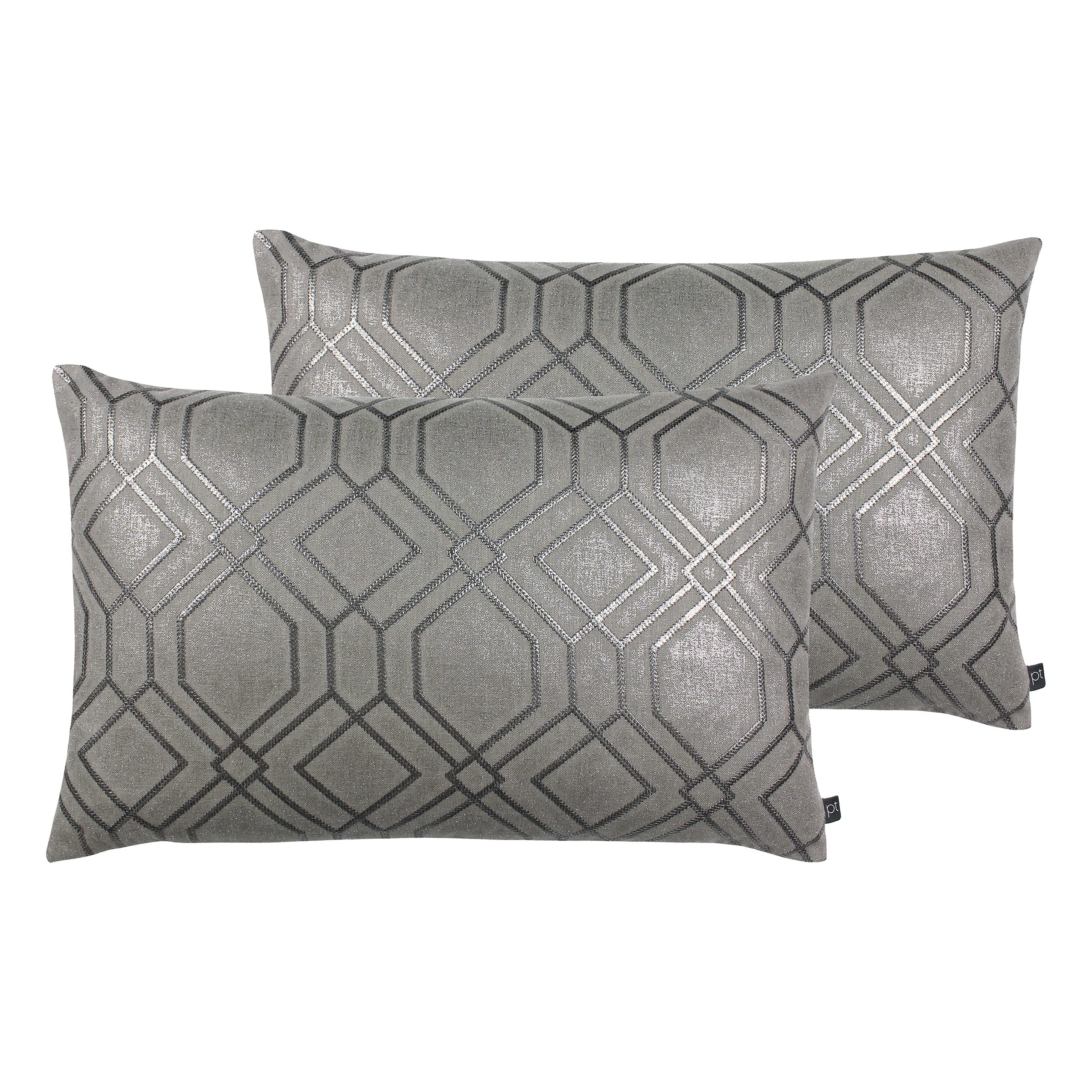 Prestigious Textiles Othello Twin Pack Polyester Rempli Coussins, Graphite, 40 x 60cm