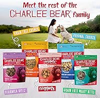 Vista 9 de Charlee Bear - Premios Original Crunch naturales para perro, hecho en los Estados Unidos, golosinas bajas en calorías para entrenar o premiar.