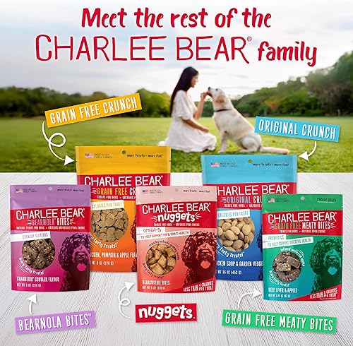 Miniatura 8 de Charlee Bear - Premios Original Crunch naturales para perro hecho en los Estados Unidos golosinas bajas en calorías para entrenar o premiar