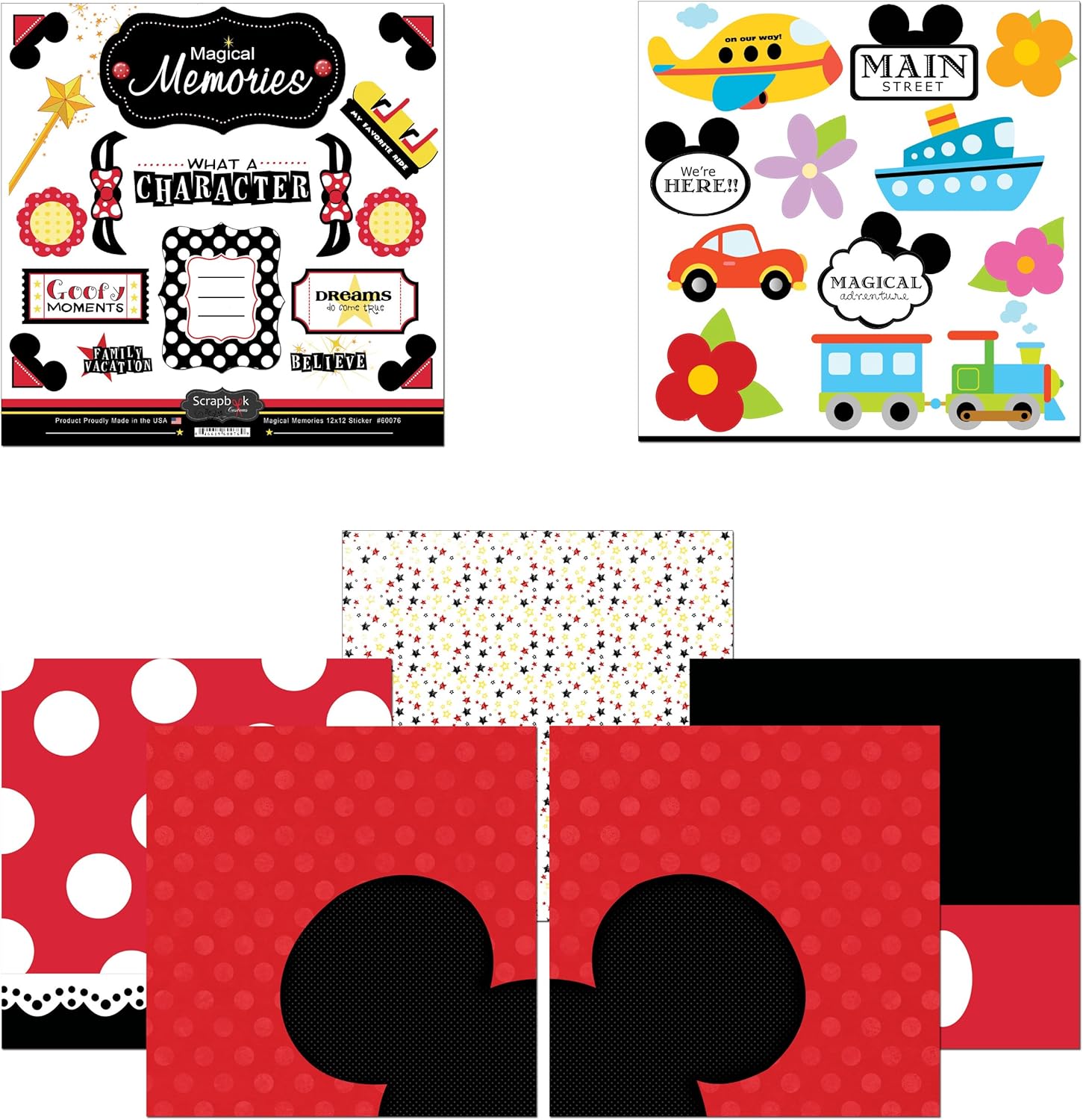 Scrapbook Customs Themed Paper and Stickers Scrapbook Kit, Magical Memories