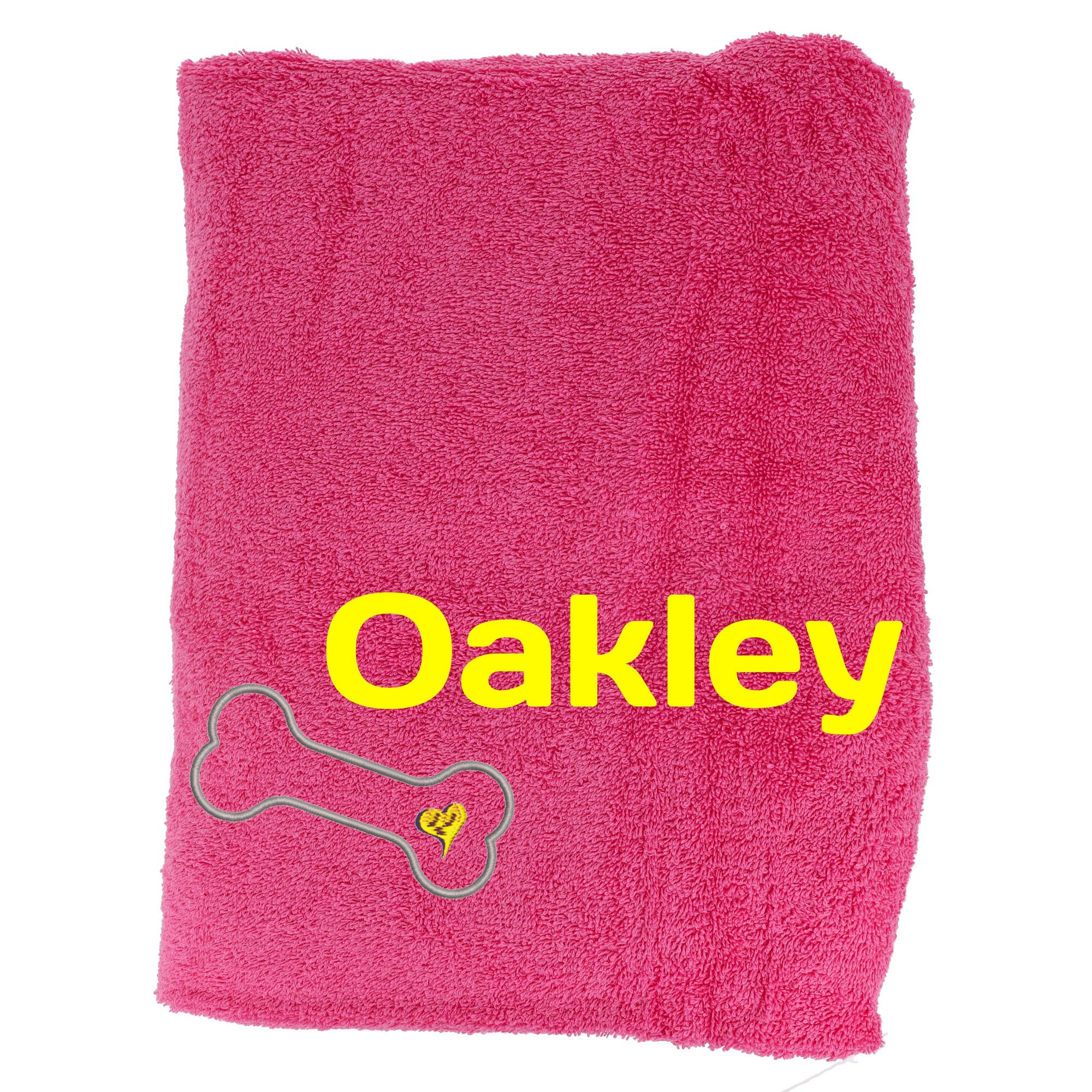 Always Looking Good Embroidered Personalised Dog Towel Super Absorbent Drying Dog Towel New Puppy Gifts Pet Presents (Medium, Pink)