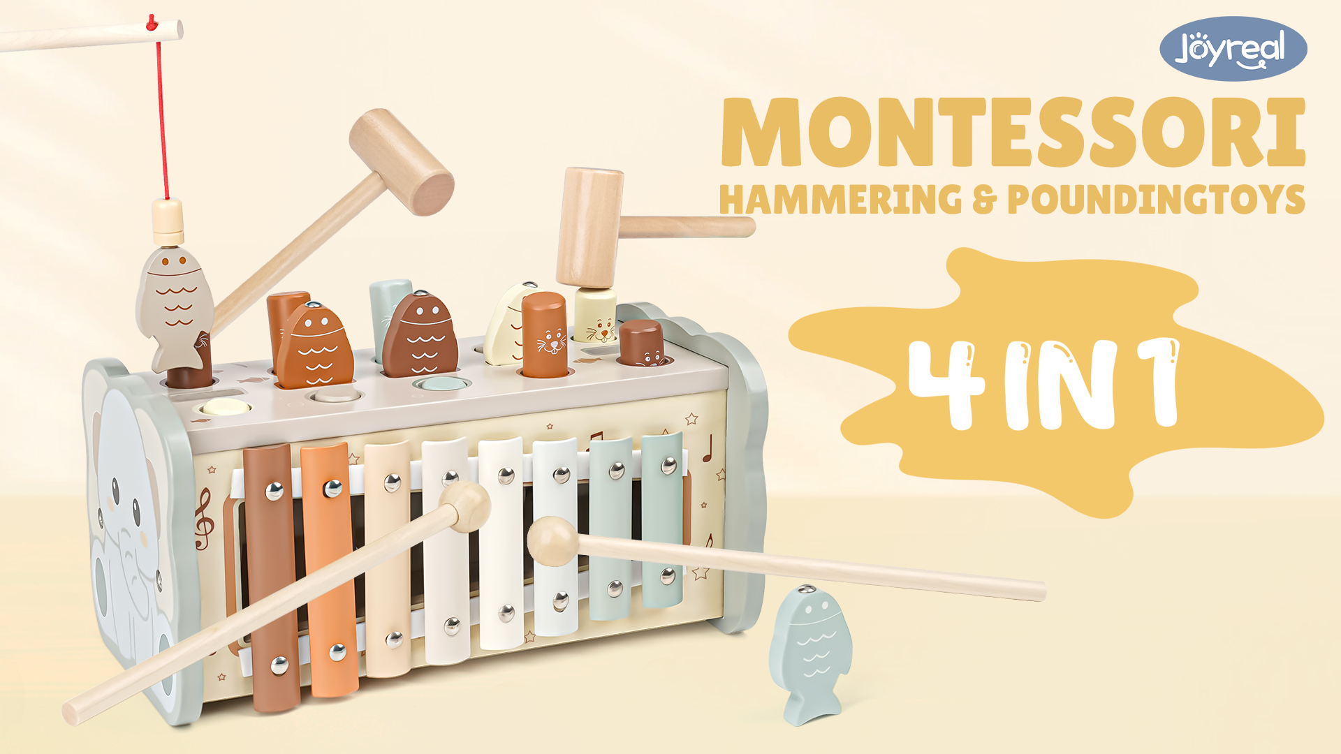 Amazon.com: Joyreal Wooden Montessori Toys for 1 Year Old