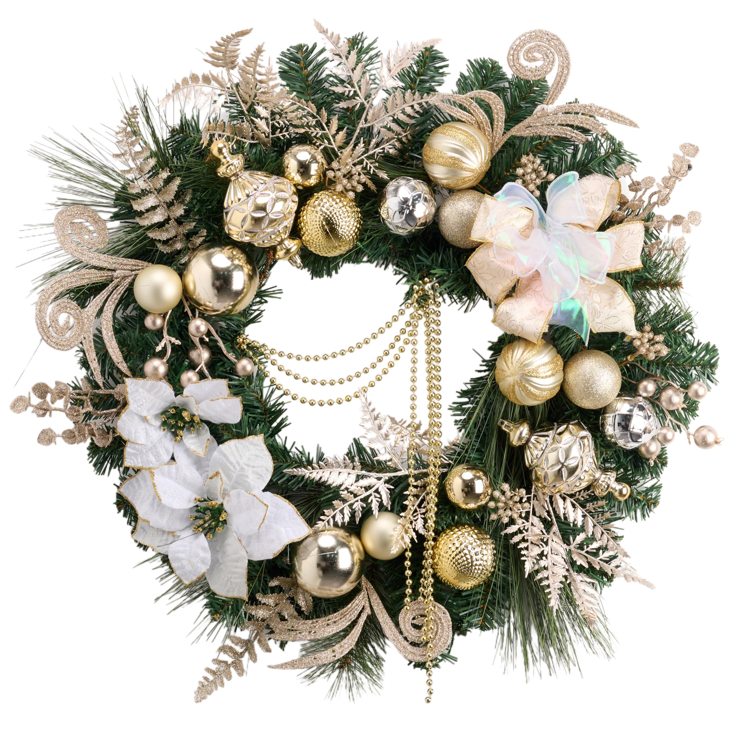 Couronne de Noël éclairée pour illuminer votre cheminée et table extérieure