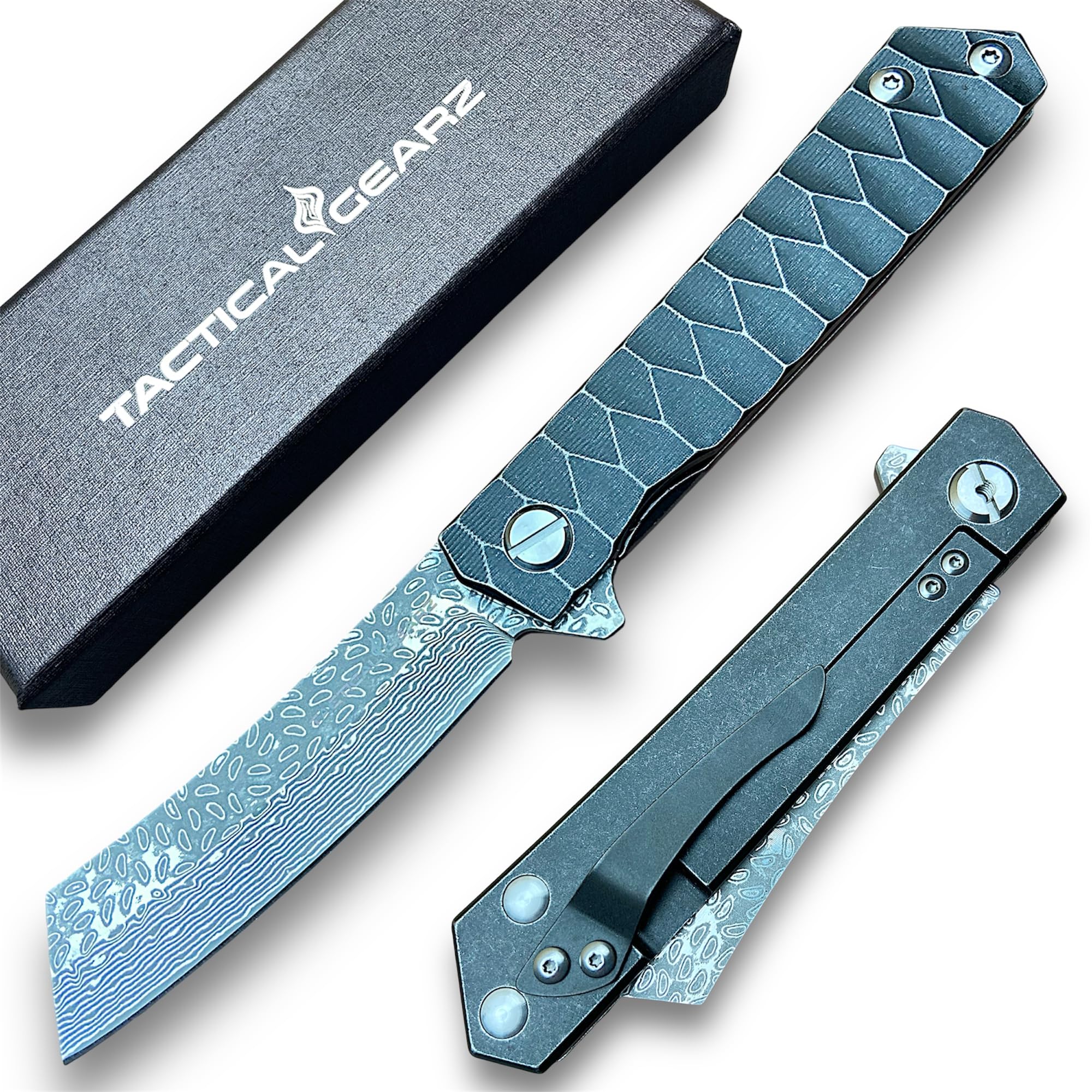 TACTICAL GEARZ Damascus Pocket Knife