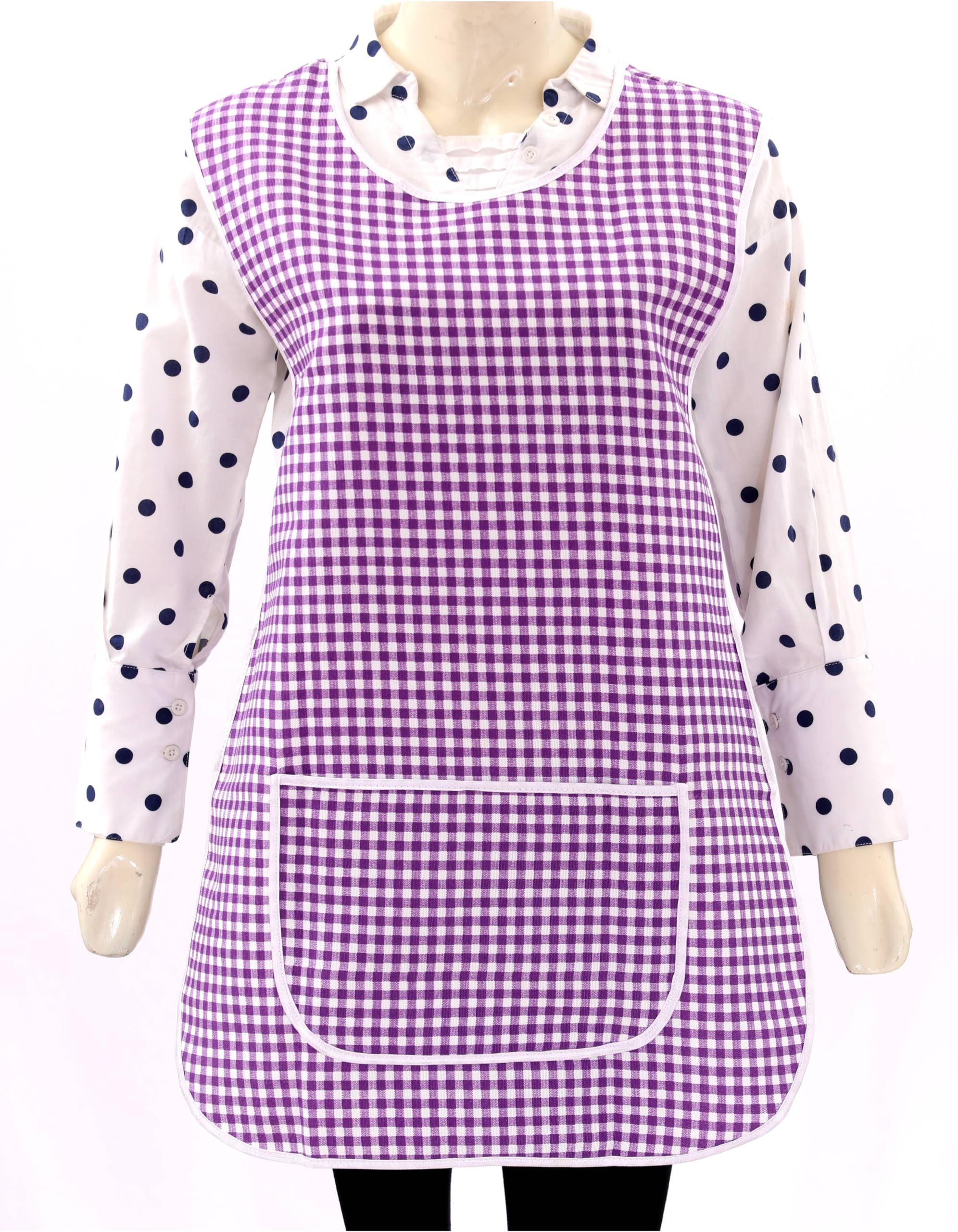 LINEN CLOSET Womens Tabards with Pockets for Men Ladies Cleaning Catering Chef Kitchen Aprons Unisex Hygea Tabard Apron Work Tabards - Image 3