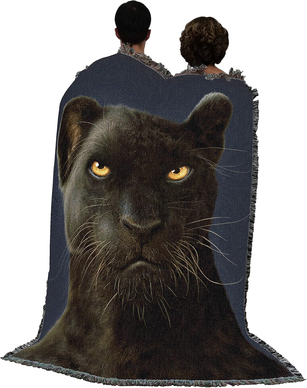 Pure Country Weavers Black Panther Blanket by Vincent HIE - Gift Tapestry Throw Woven from Cotton - Made in the USA (72x54)