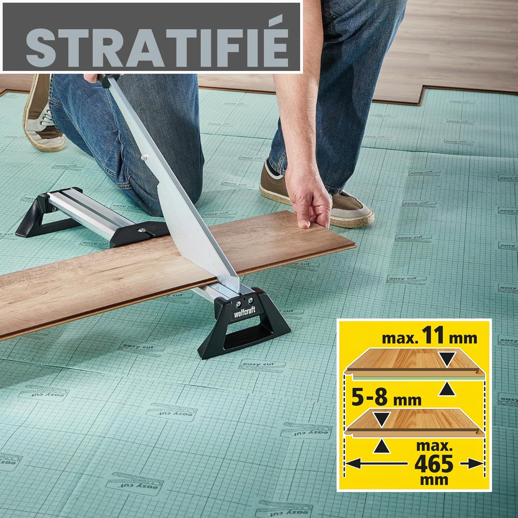 wolfcraft Presse Coupante LC 600 - Guillotine pour Sol Stratifié