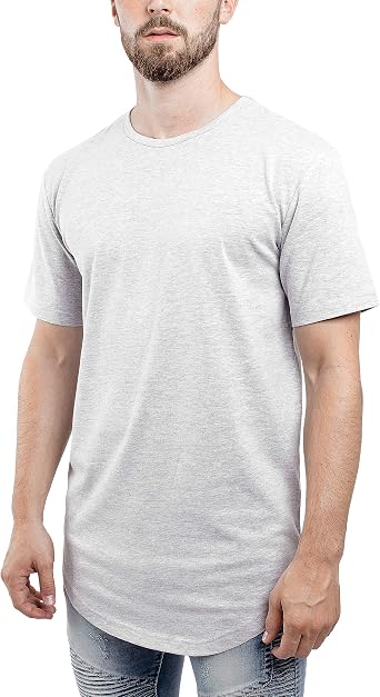 Blackskies Round Basic Longshirt | Long Oversize Fashion Long Sleeve Men's T-Shirt Long Tee
