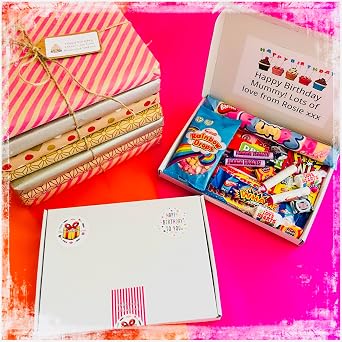 Retro Sweets Gift Box up to 1.4KG | Personalised Hamper filled with Pick N Mix (Large)