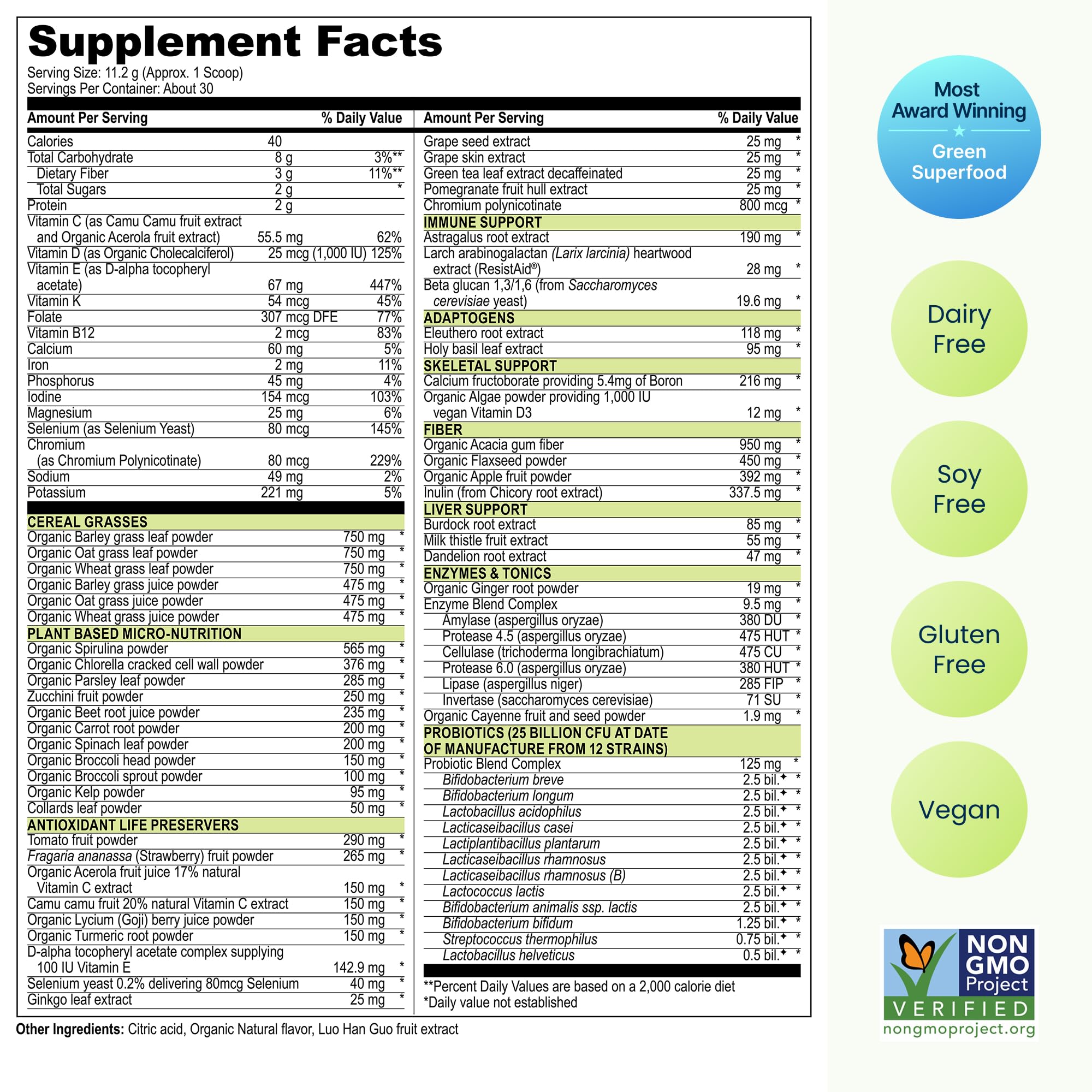 Vibrant Health Green Vibrance Superfood Powder, 30 Servings — Amazon image 5