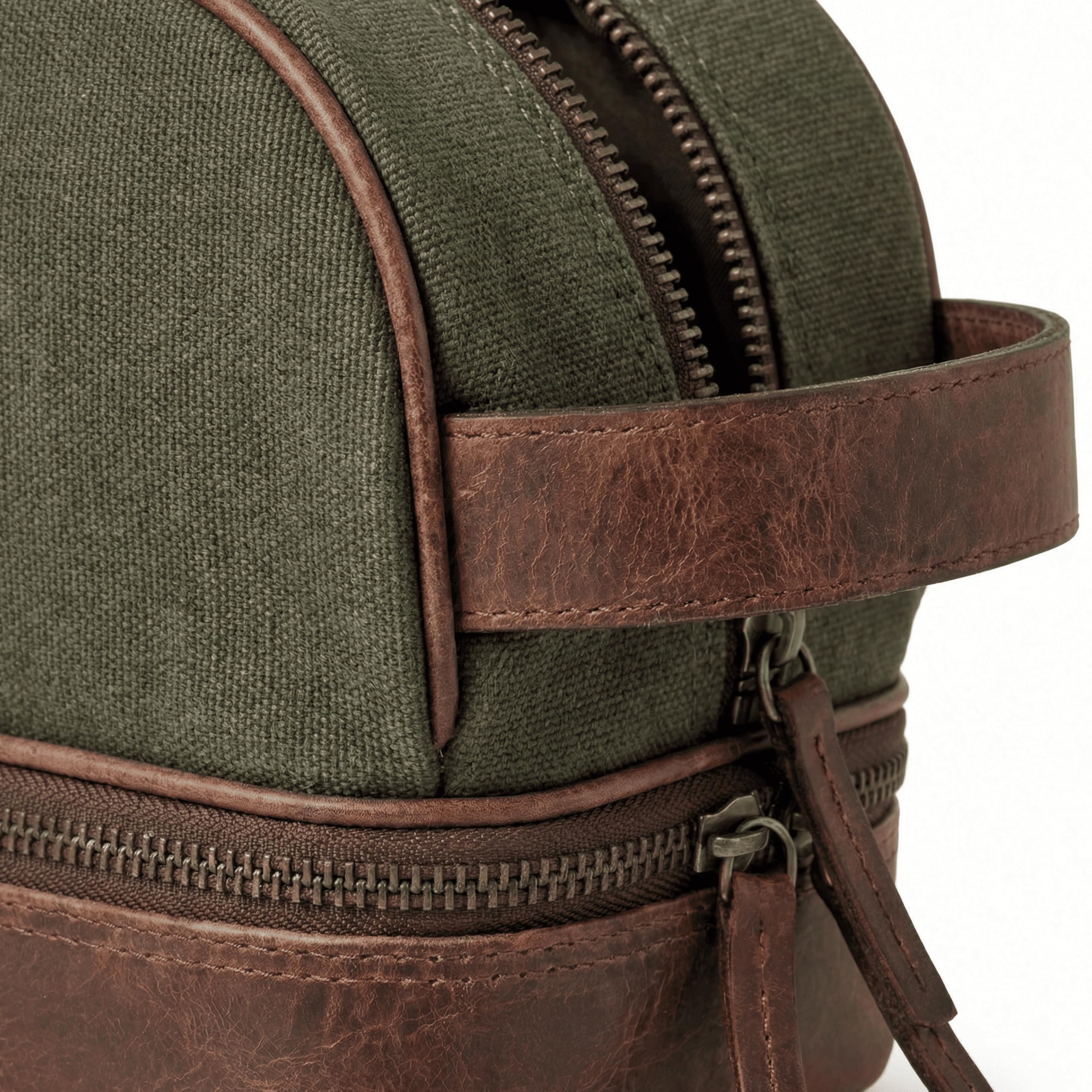 SID & VAIN® borsa toiletry vera pelle CARTER borsetta necessaire Toilette pochette beauty case da Viaggio uomo donna verde prodotto artigianale
