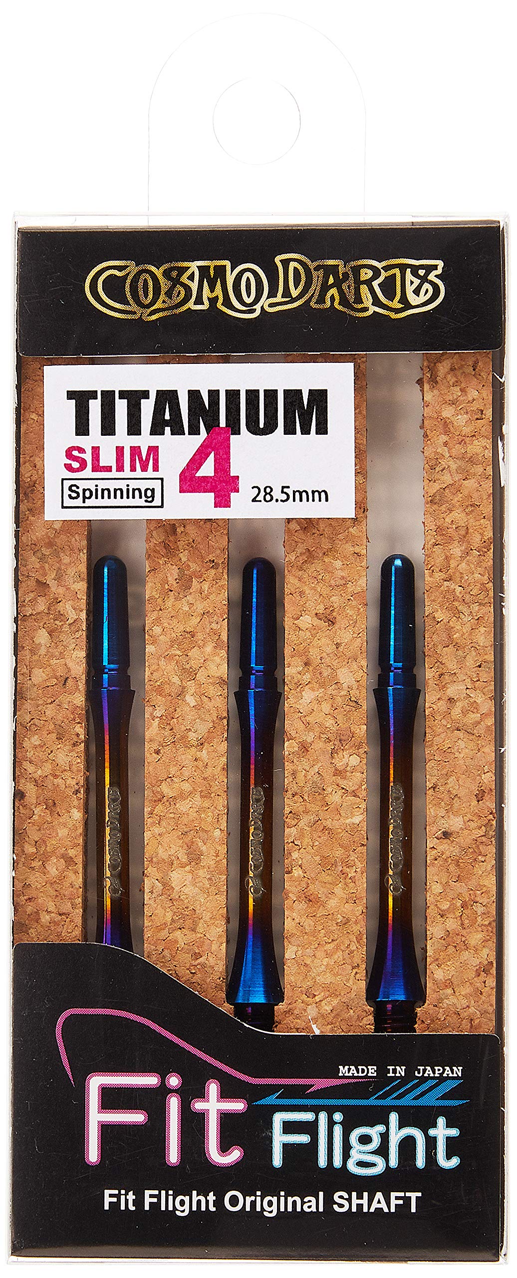 ダーツ COSMO DARTS Fit Flight Titanium slim4 Cosmo Fit Shaft - Titanium - Locked - Slim - Metal - Burnt