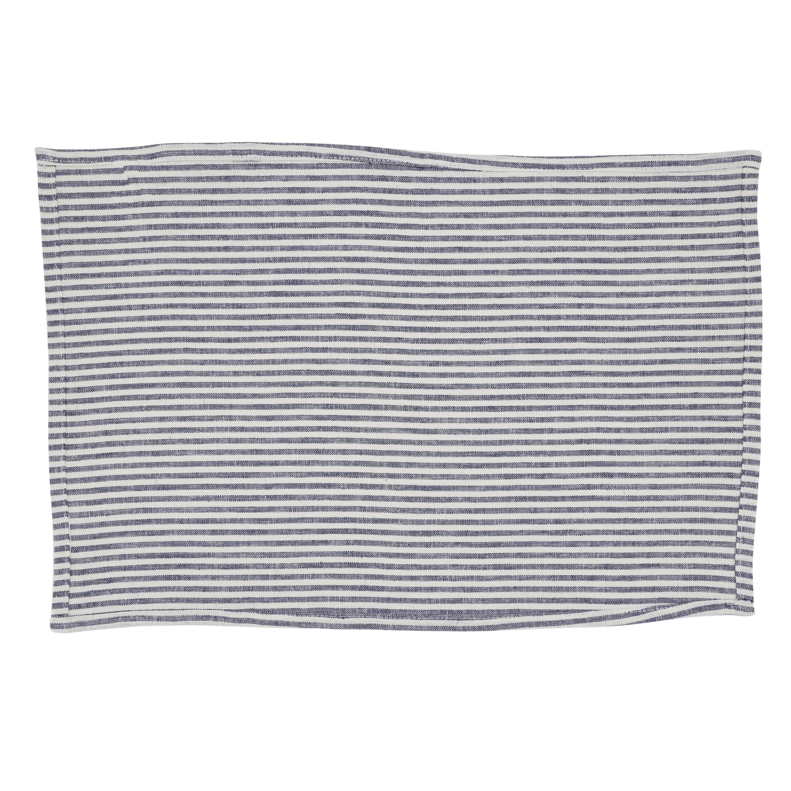 SARO Lifestyle Lot de 4 Sets de Table Classiques à Rayures en Lin mélangé – Sets de Table de Ferme pour Salle à Manger Quotidienne, Tables de Cuisine et Divertissement décontracté, 35,6 x 50,8 cm