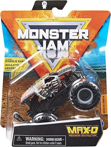 Monster Jam Spin Master 2021 Camión monstruo fundido a presión 164 con barra Wheelie camiones sin naufragio Max-D