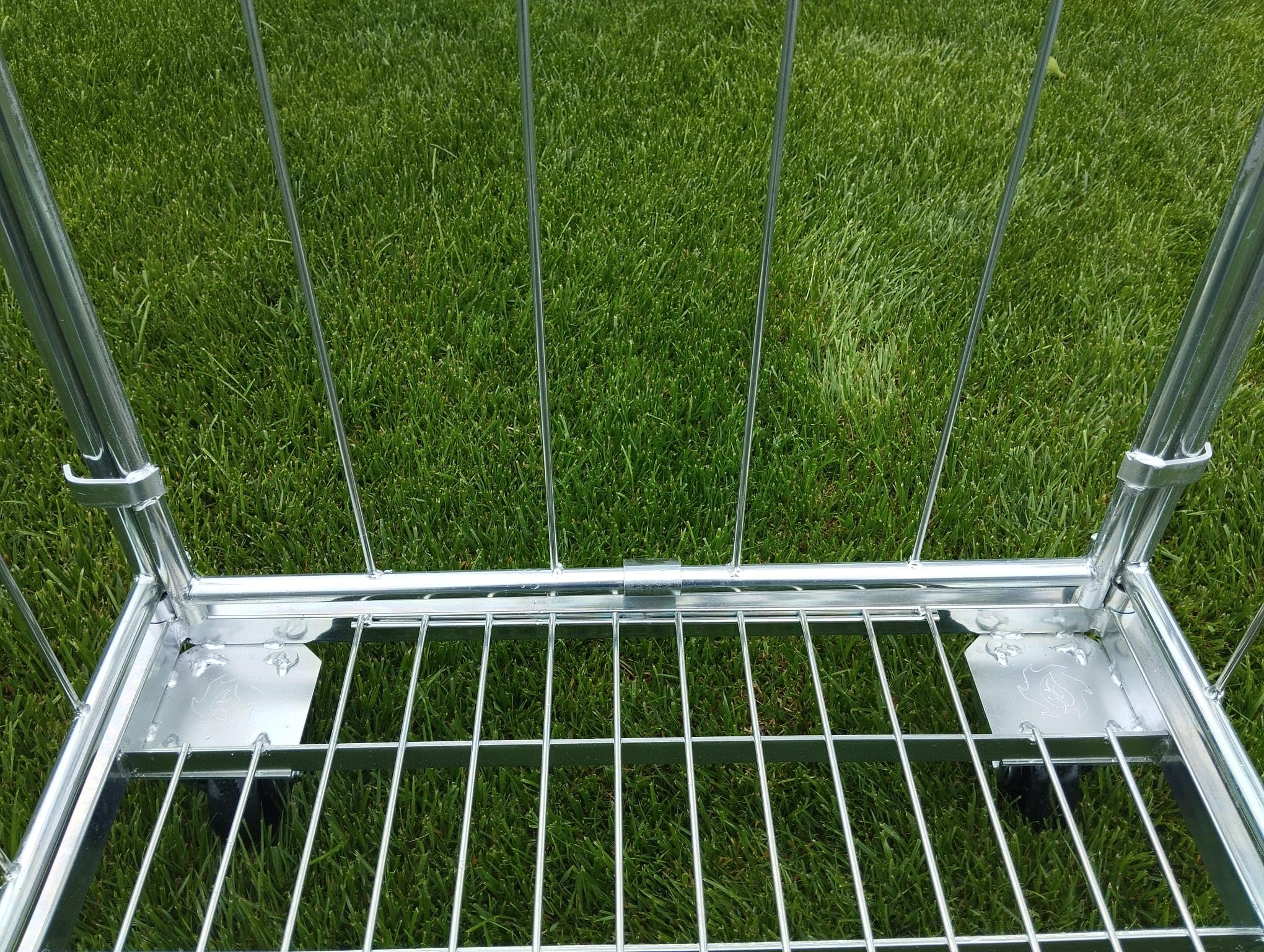 Roll container Bazargiusto - Box a 3 sponde per trasporto e stoccaggio merci Elettrozincato Grigio