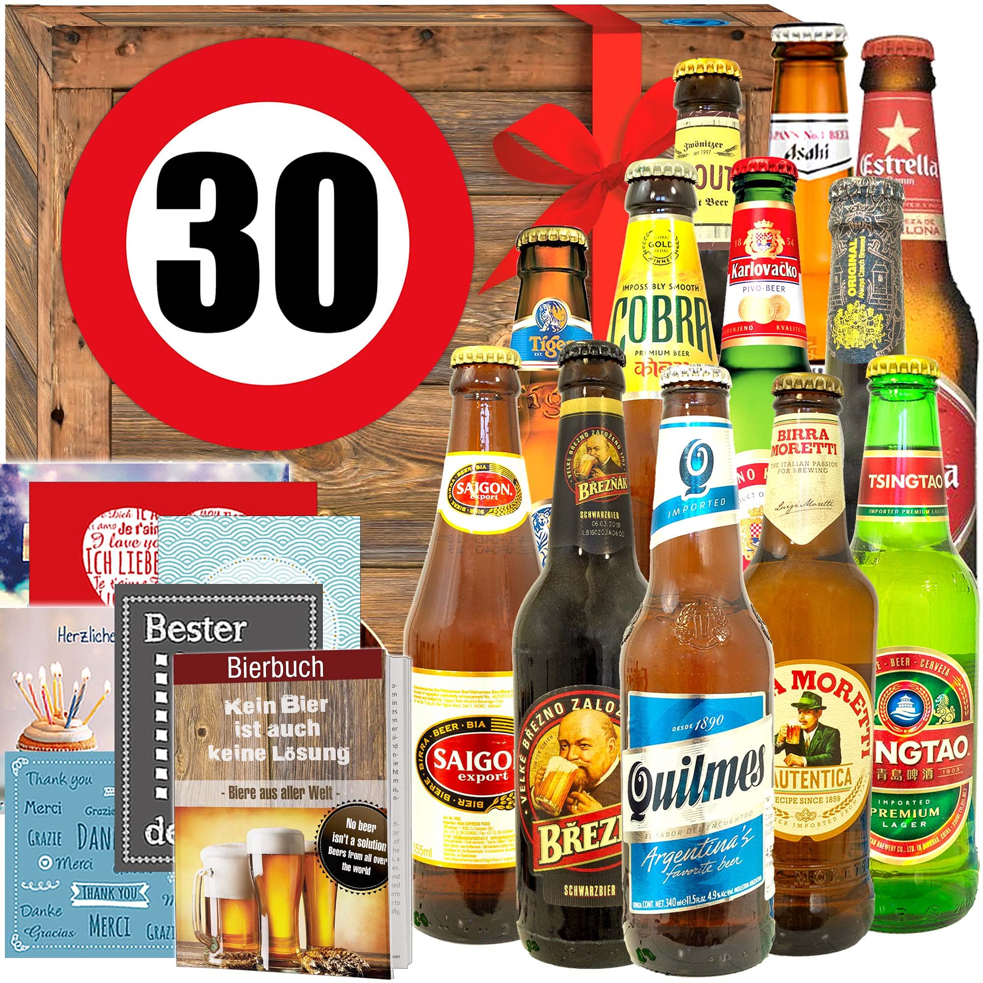 Ideen zum 30. für Männer - Zum 30 Geburtstag für Männer - Bier Paket Welt