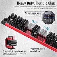 Vista 5 de WORKPRO Magnetic Screwdriver Organizer and Wrench Organizer, Aluminum Rail Magnetic Tool Organizer, Tool Holder, Toolbox Organization, 36-Slot